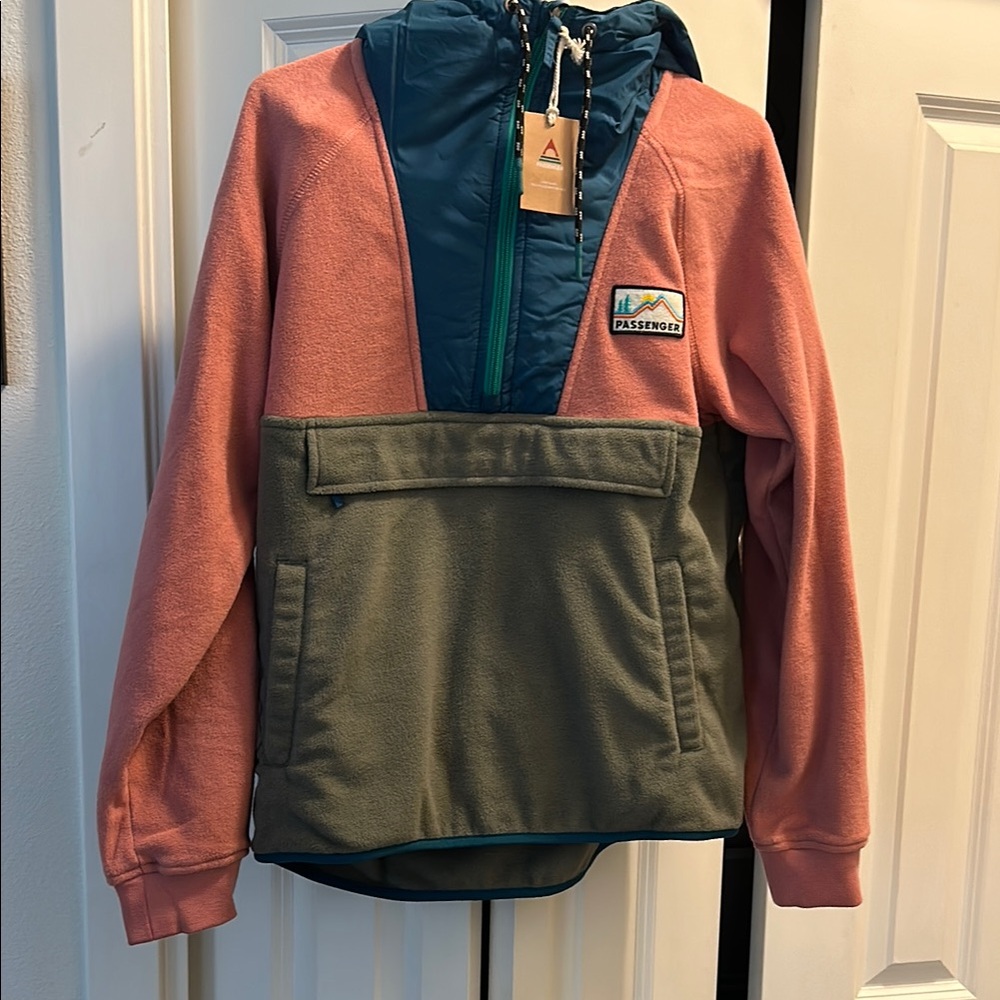 Passenger Women’s Pink and Green Fleece Jacket
